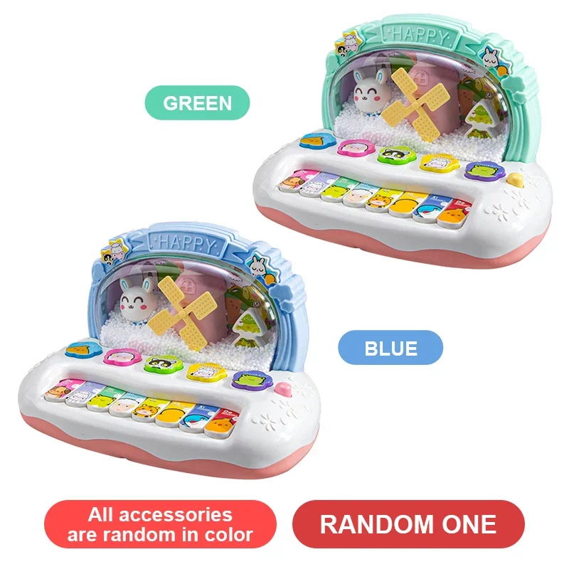 Teclas de Piano electrónico, instrumento Musical de dibujos animados, luces de sonido, juego educativo para niños, juguetes para niños, regalo de Navidad