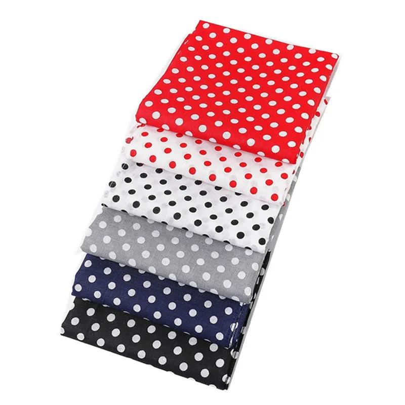 

3Pcs 50x50cm 100% Cotton Retro Polka Dot Printed Headband Men Women Handkerchiefs Square Bandanas Tea Party Favors