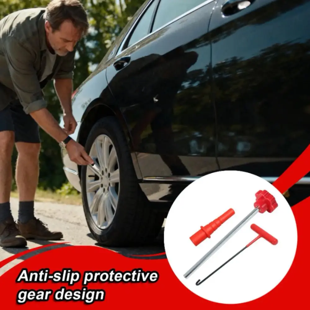 

Nylon Tapered Guide Tube Tire Valve Core Tools Sturdy Construction Professional Grade Valve Stem Puller T-Hook Design
