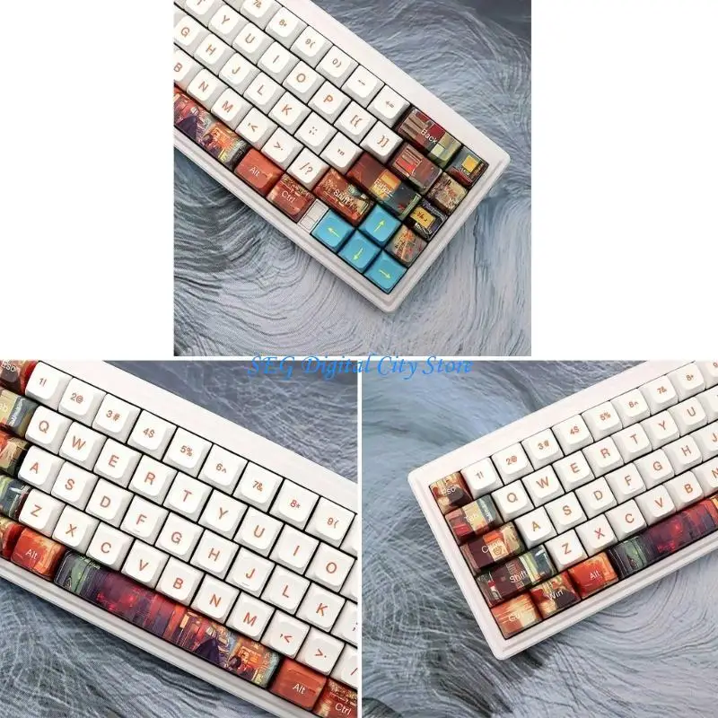 

U75B City People Keycap PBT Dye Sublimation XDA Profile Mechanical Keyboard 133