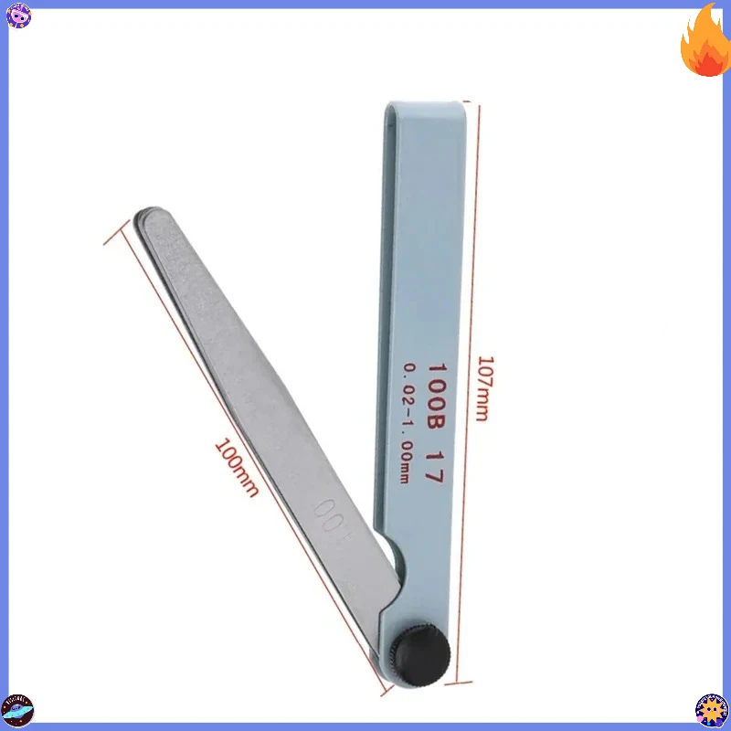17 شفرات مقياس المحسس متري الفجوة حشو 0.02-1.00 مللي متر أداة قياس القياس لتعديل صمام المحرك #5