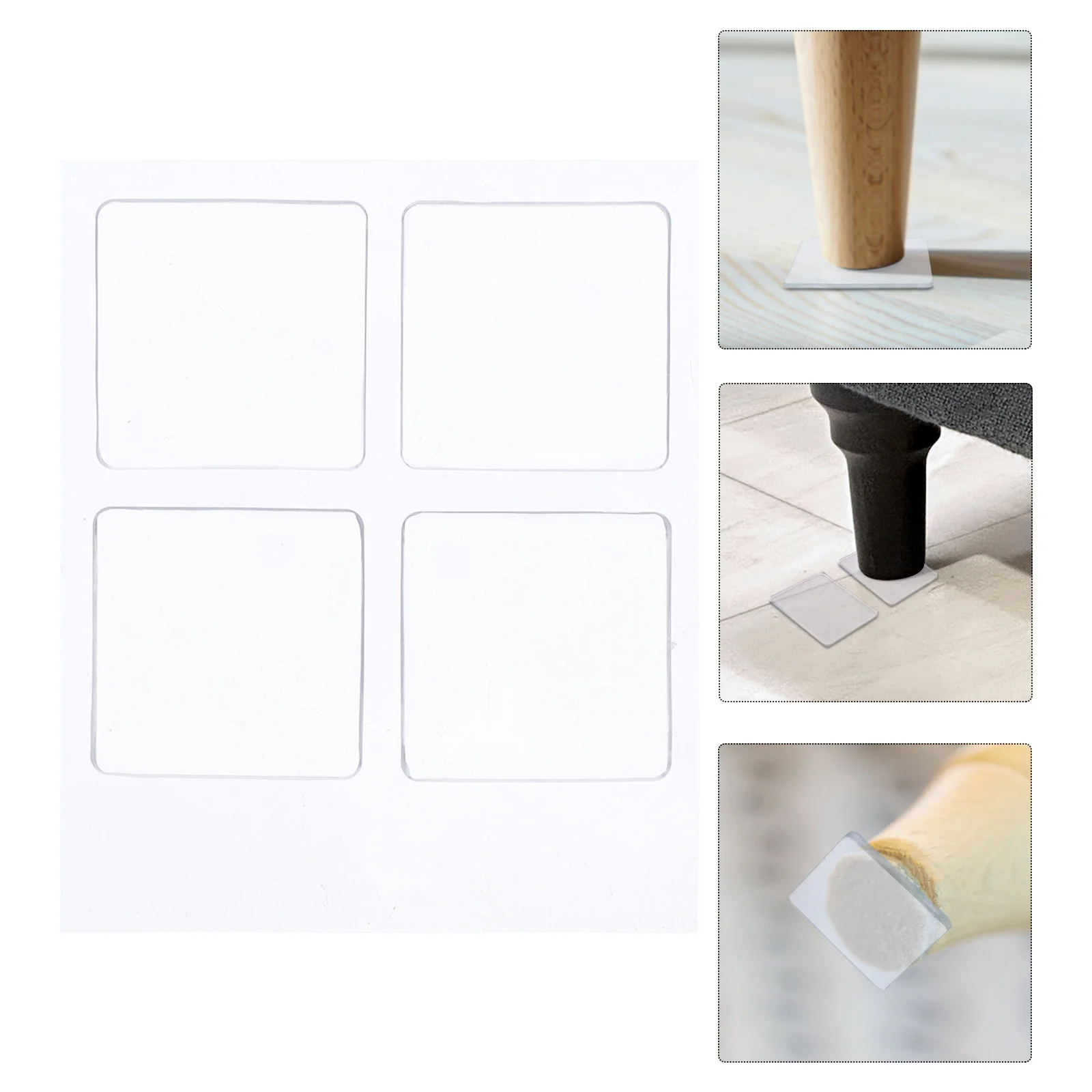 

8Pcs Furniture Silicone Non Slip Pads Thickened Durable Antiskid Protection for Washing Machine Sofa Table Bed Foot Floor Pads