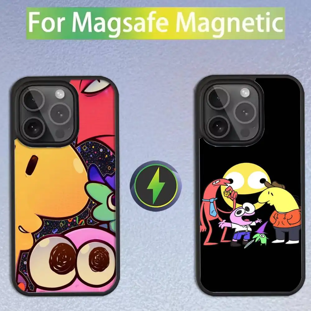 

Cartoon S-Smiling F-Friends Phone Case For iPhone 16,15,14,13,12,11,Pro,Max,Plus,Mini,SE Magsafe Magnetic Wireless Charging