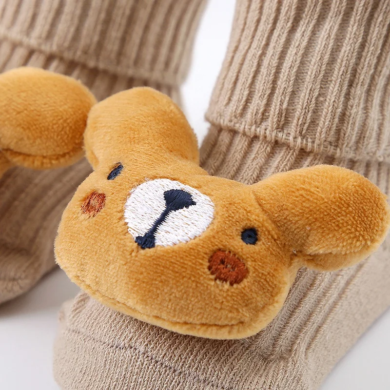 1 Pair Spring Autumn Baby Socks Cute Cartoon Animal Boy Girl Anti Slip Socks Infant Newborn Soft Cotton Floor Sock Shoes