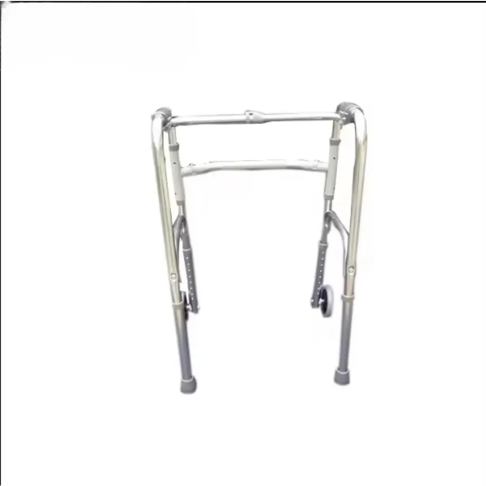 4 Wheels Handicapped Rehabilitation Training Children Adults Stand Disabled Walker Walking Aid