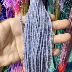 Natural Tanzanite Colored Tourmaline Faceted 2mm Cube Beads Square Stone Bead Loose Beads Gemstone for Jewelry Making