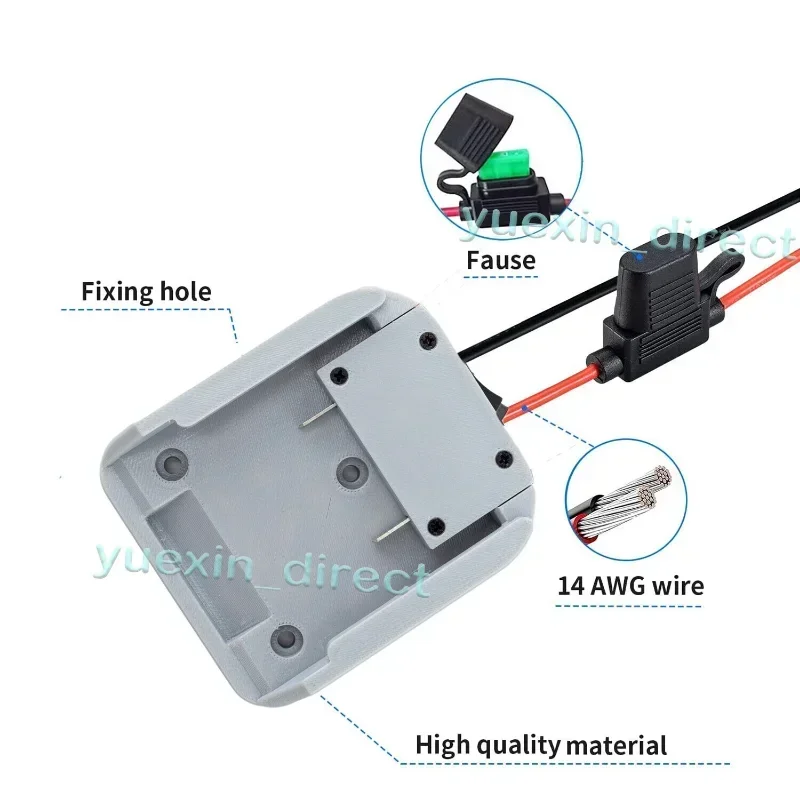 Imagem -03 - Power Wheels Adaptador para Makita Li-ion Bateria Power Mount Connector Faça Você Mesmo Adaptador Doca Titular 14awg