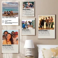 2020 Adventure TV Series Outer Banks Vintage Posters Sticky Retro Kraft Paper Sticker DIY Room Bar Cafe Kawaii Room Decor