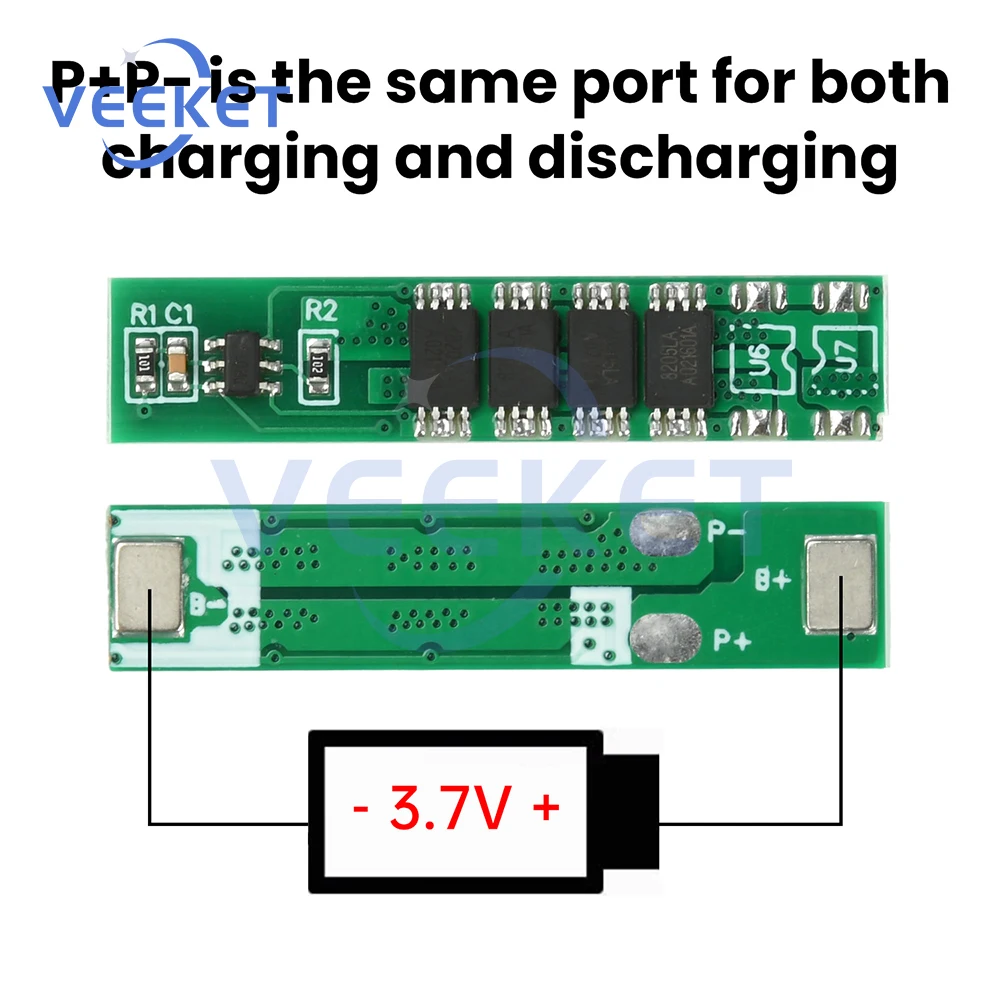 

1S 3.7V Lithium Battery Protection Board 3MOS 4MOS 6MOS BMS for 18650 Lithium Lion Polymer Battery