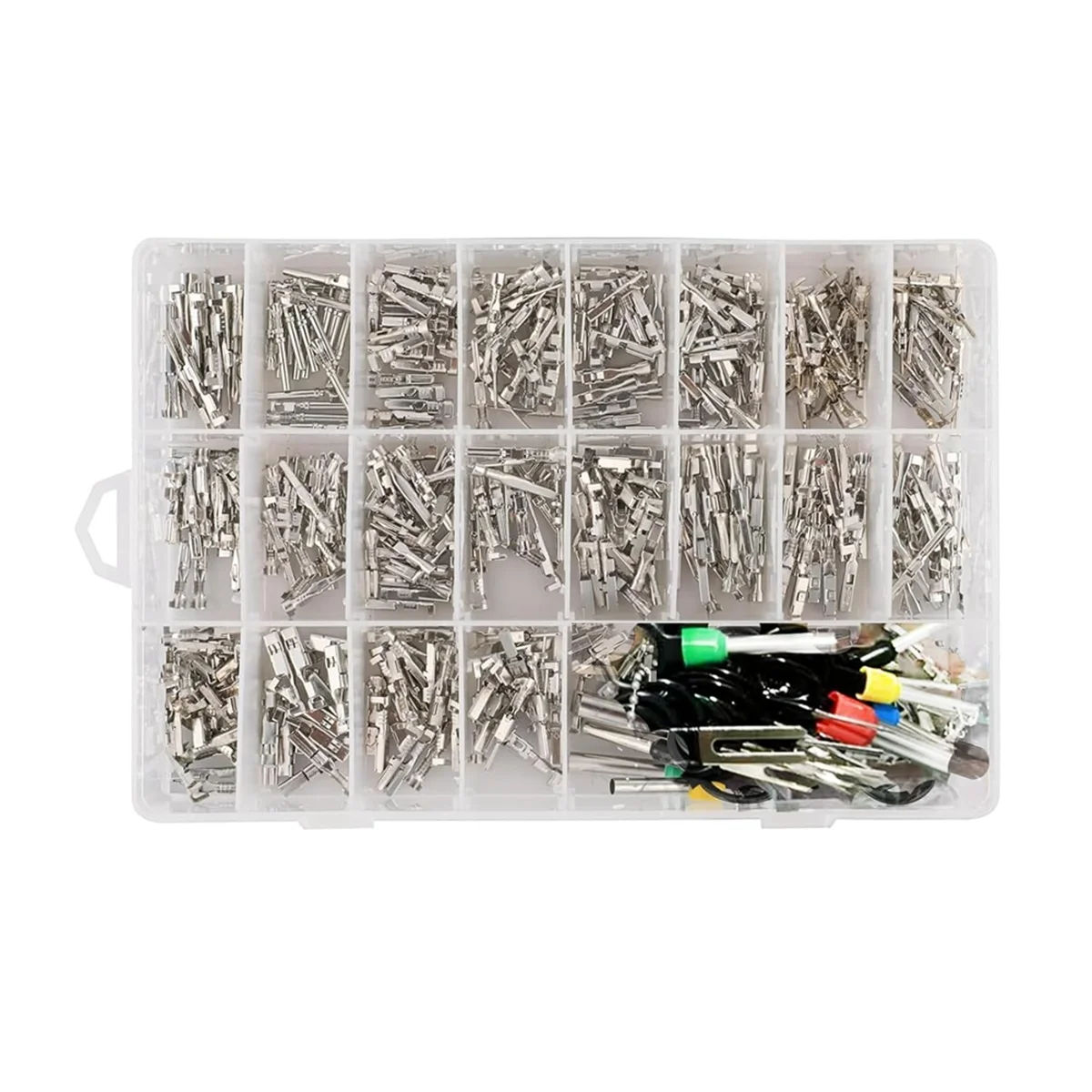 340Pcs 1/1.5/1.8/2.2/2.8/3.5mm Terminal Pins Wire Harness Pin Male Female Automotive Electrical Connector Kit Car Wire YDH