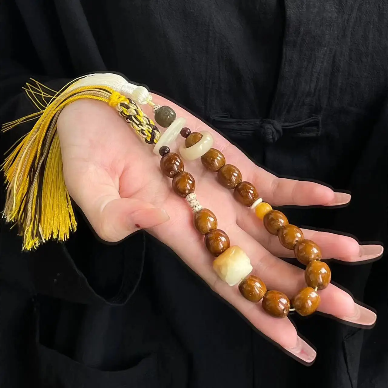 UMQ Original Zi Jin Shu Jujube Beads Xingshi Lotus Root Bracelet National Style Fortune Cultural Artifact Prayer Beads Bracelet