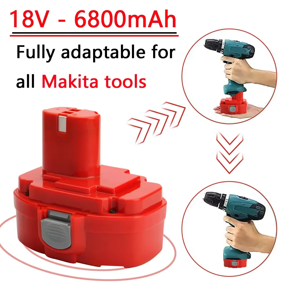 

Rechargeable Ni-MH battery 18V 6800mAh For Makita PA18 PA18 1822 1823 1834 1835 192827-3 192829-9 193159-1 193140-2 Tools