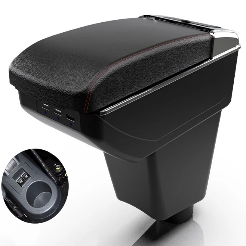 

Armrest Box For For Renault Clio Captur Clio1 Clio2 Clio3 Clio 4 Clio Captur Leather Arm Rest Console Storage Box USB
