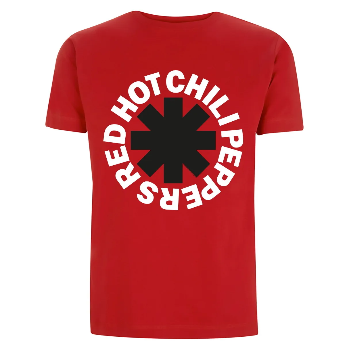 Camiseta clásica de moda de verano con estampado de Asterisk en blanco y negro de Red Hot Chili Peppers, camiseta informal de calle para hombre y mujer, camiseta clásica de banda