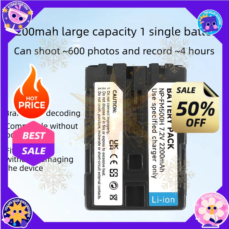 SWZY 7.2V 2200mAh NP-FM500H NPFM500H Battery for Sony A350 A550 A580 A77 A99 FM50 FM30 FM55H A200 A300 A450 A57 A65 A700