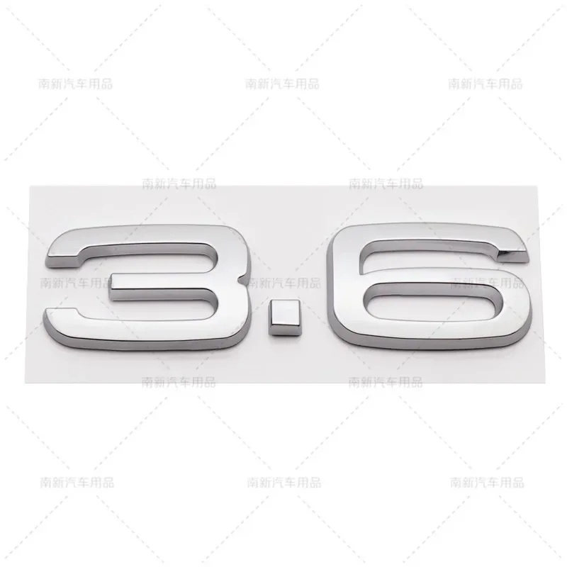 3D ABS 2.4 3.6 4.2 Letter Car Rear Trunk Tailgate Fender Door Badge Emblem Adhesive Sticker For Audi A4 A5 A6 A7 A8 Q3 Q5 Q7