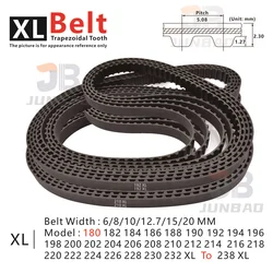 XL High Torque Rubber Timing Belt pitch 5.08 Width 6 8 10 12.7 15 20MM 180XL 182XL 184XL 186XL 188XL 190XL 192XL 194XL To  238XL