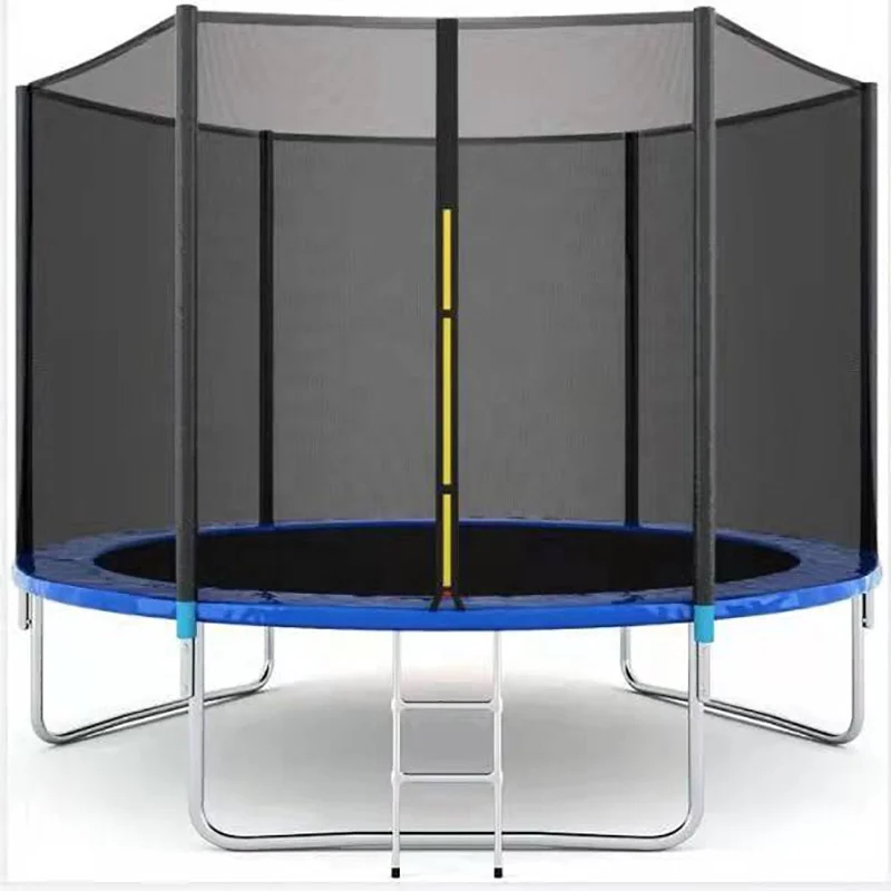 

High Quality 12ft Indoor / Outdoor Round Trampoline Fitness Jumping Bed with Protective Net for Kid's Amusement Facilities