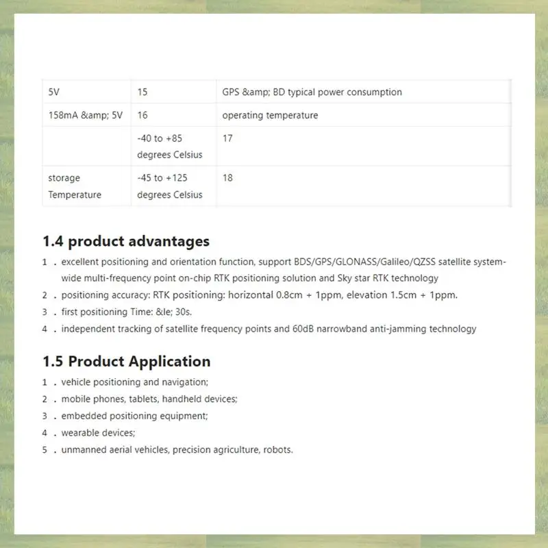N15R-RTK-960 ZED-F9P High Precision BDS/GPS/GLONASS/Galileo/QZSS Multi-Band  Positioning Module High Precision Positioning Modul