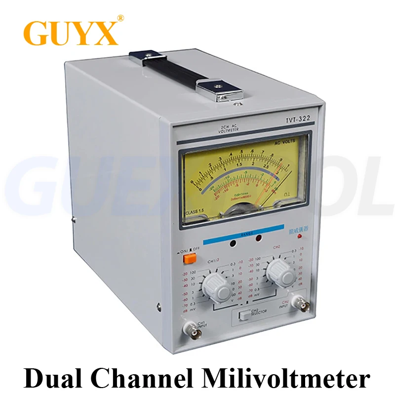 Digital AC Millivolt Meter Dual Channel High-precision Digital Display High Quality Dual Pointer Voltmeter Frequency Response