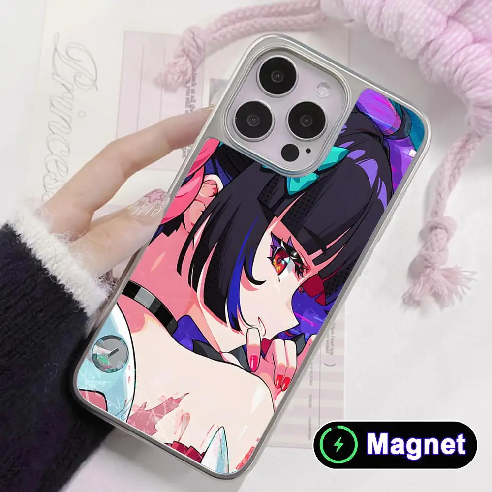 

ZZZ Nangong Yu Phone Case for iPhone 17 16 15 14 13 12 11 Air Pro Max Plus Electroplated Silver Magnet Cover