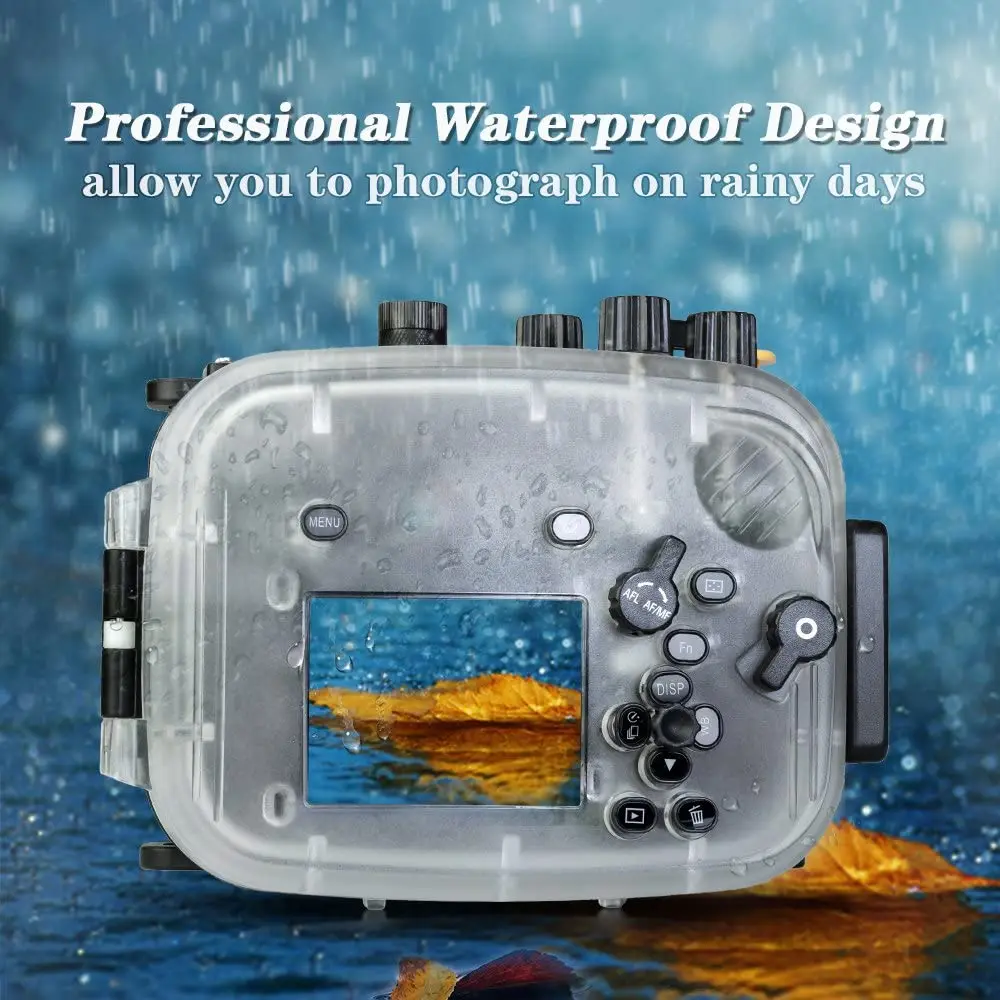 Mcoplus WP-A7 40m/130ft Underwater Diving Camera Waterproof Housing Case for Sony A7 A7R A7S 28-70mm Lens Camera