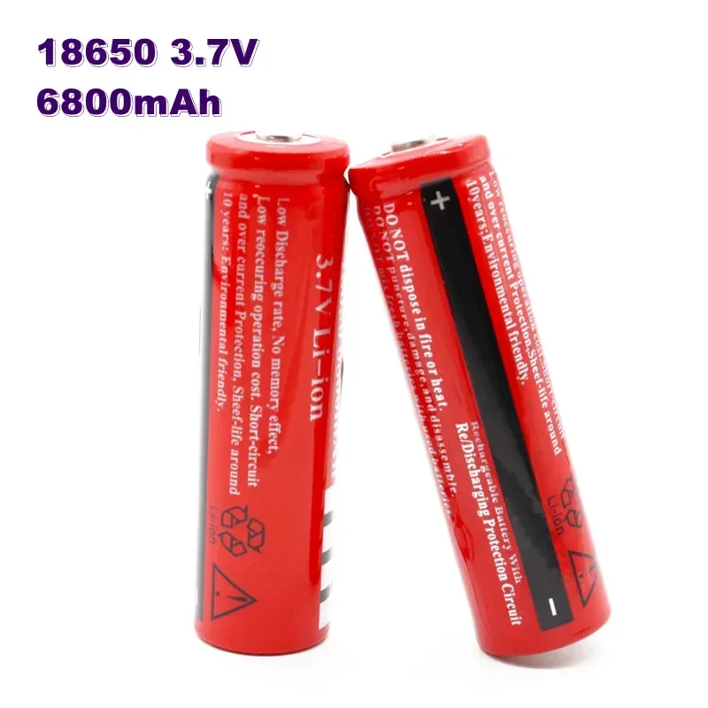 Original 18650 Lithium Battery 3.7 V Volt 6800mah BRC 18650 Rechargeable Battery Li-ion Lithium Batteries For Power Bank Torch