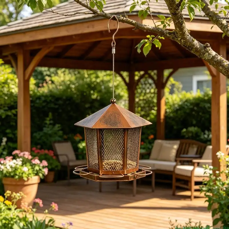 581C Outdoor Bird Unit for Wild Birds, Suspended Metal Dining Station