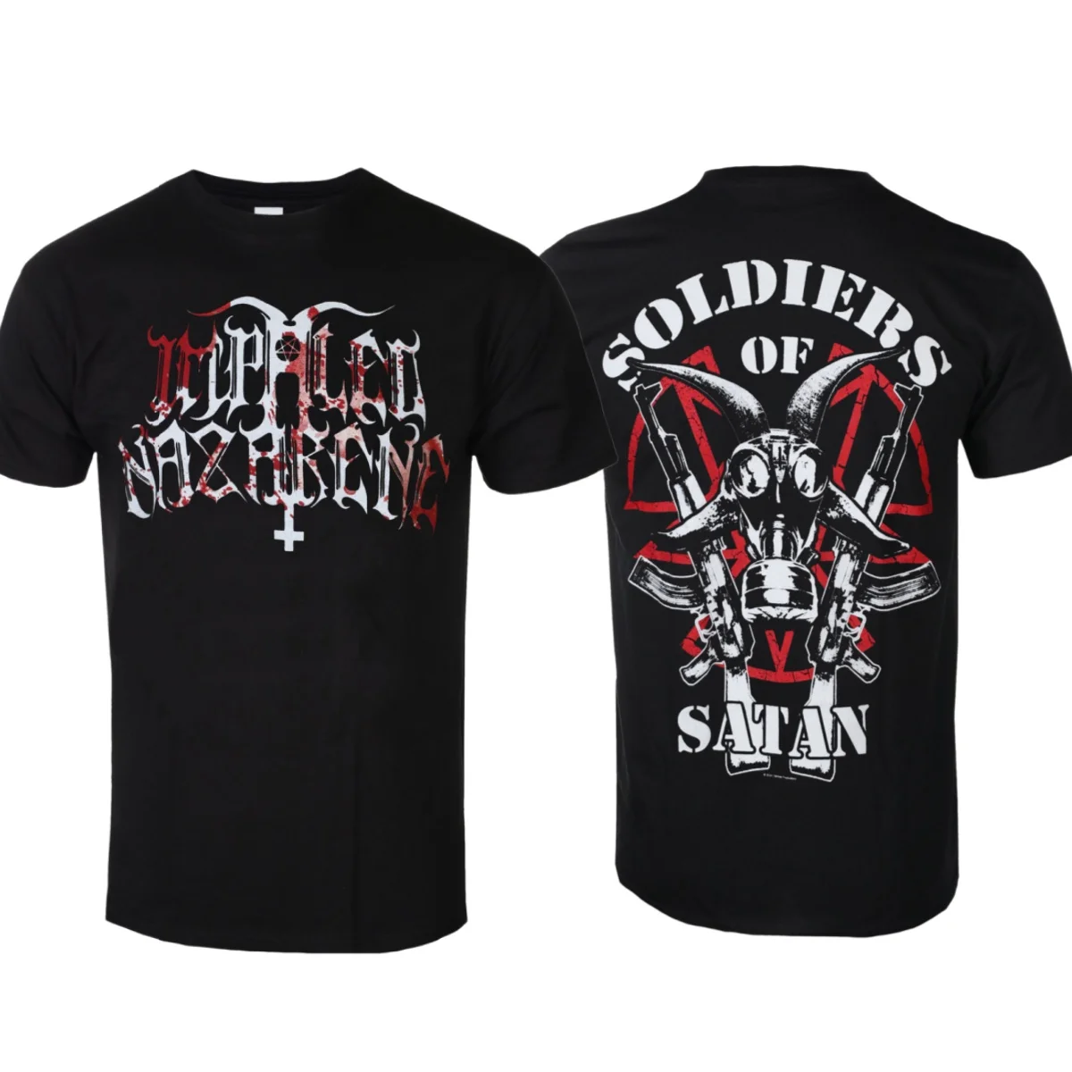 Impaled Nazarene SOLDIERS OF SATAN Bedrucktes Baumwoll-T-Shirt, Unisex, Street Casual Sports Style Classic Band T-Shirt