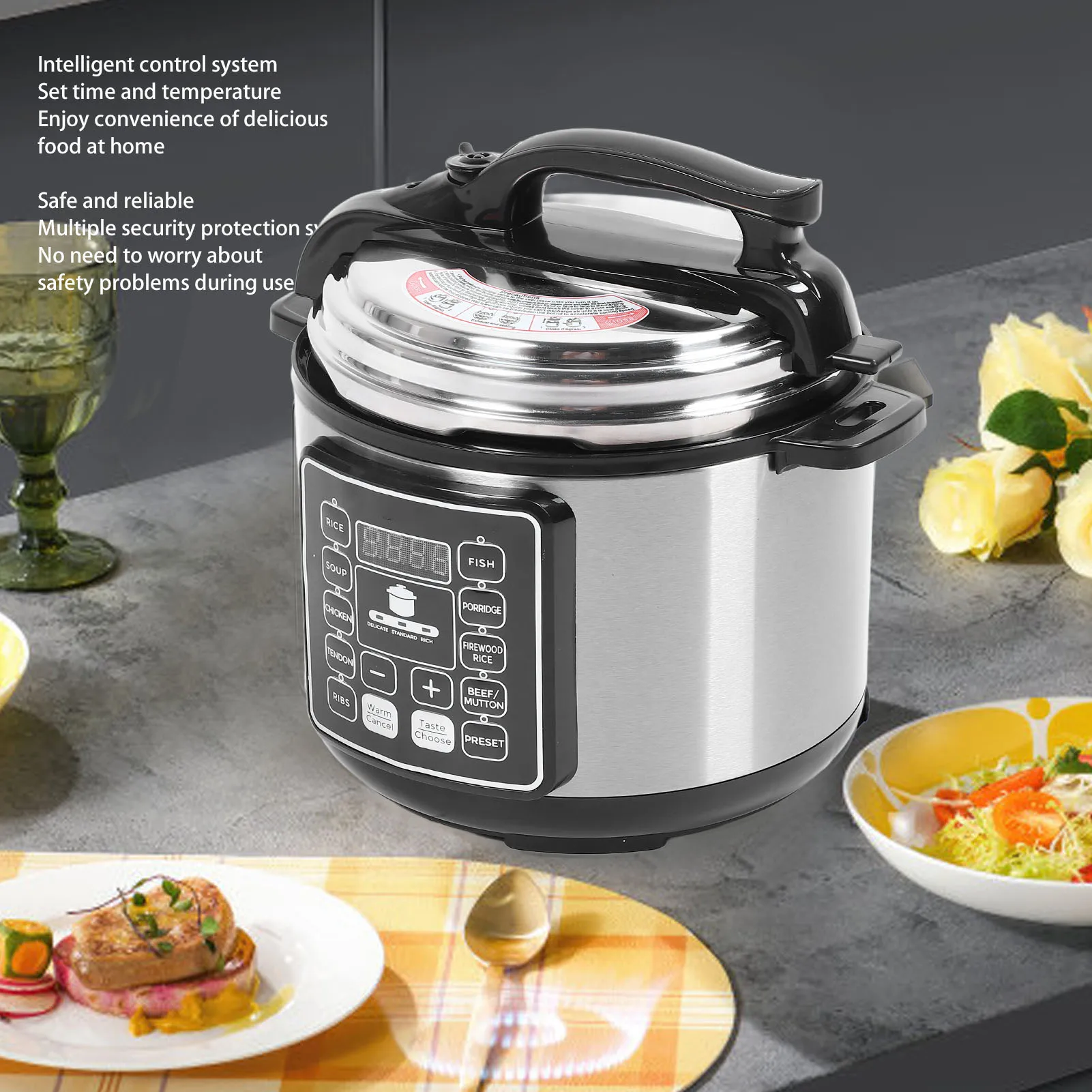 

Electric Pressure Cooker 5L Electric Pressure Cooker 5L Large Capacity Smart Instant Multi Cooker for Rice Soup Porridge