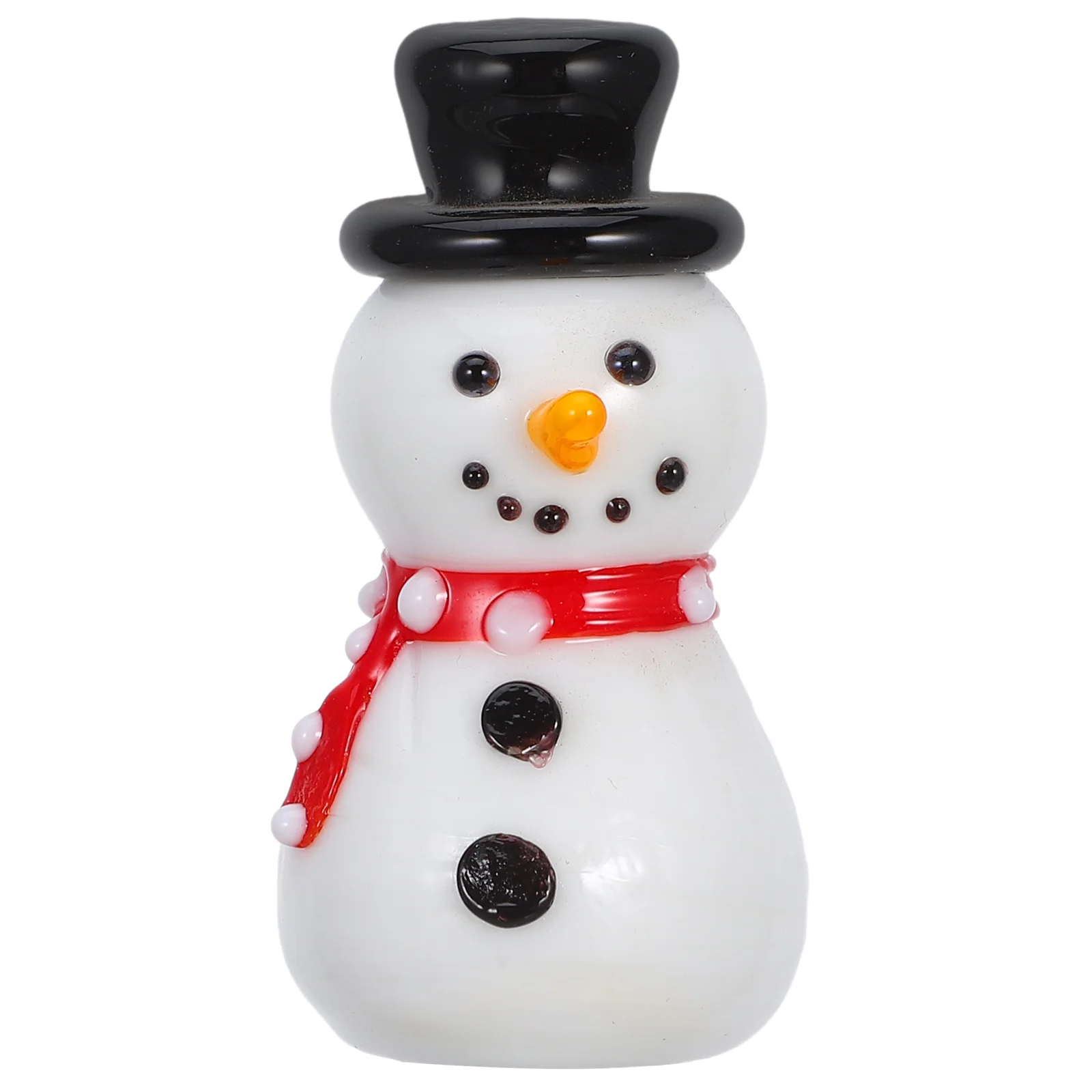 

Christmas Snowman Ornament Glass Mini Snowman Decoration Xmas Scene Party Tabletop Christmas Decor Xmas Themed Ornament