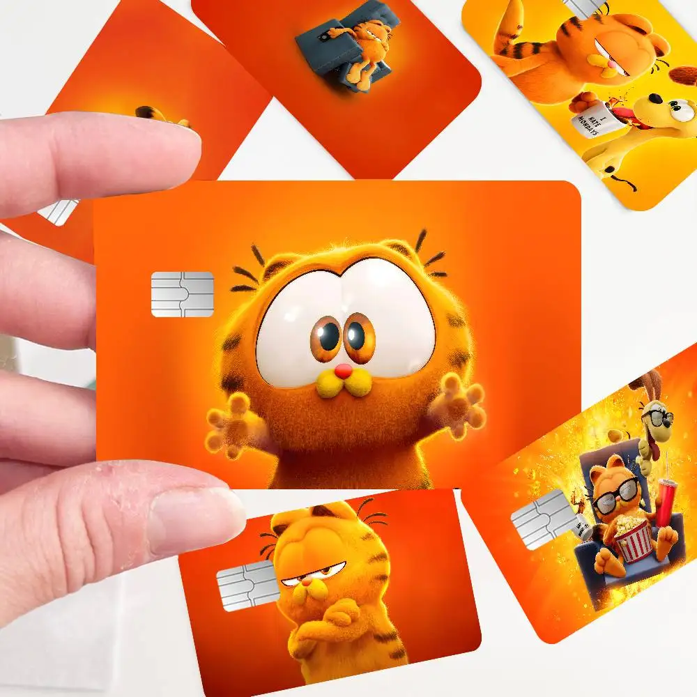 Funny CARTOON G-Garfield Anmie Sticker Film Skin Cover for Credit Card Debit Bank Card Front