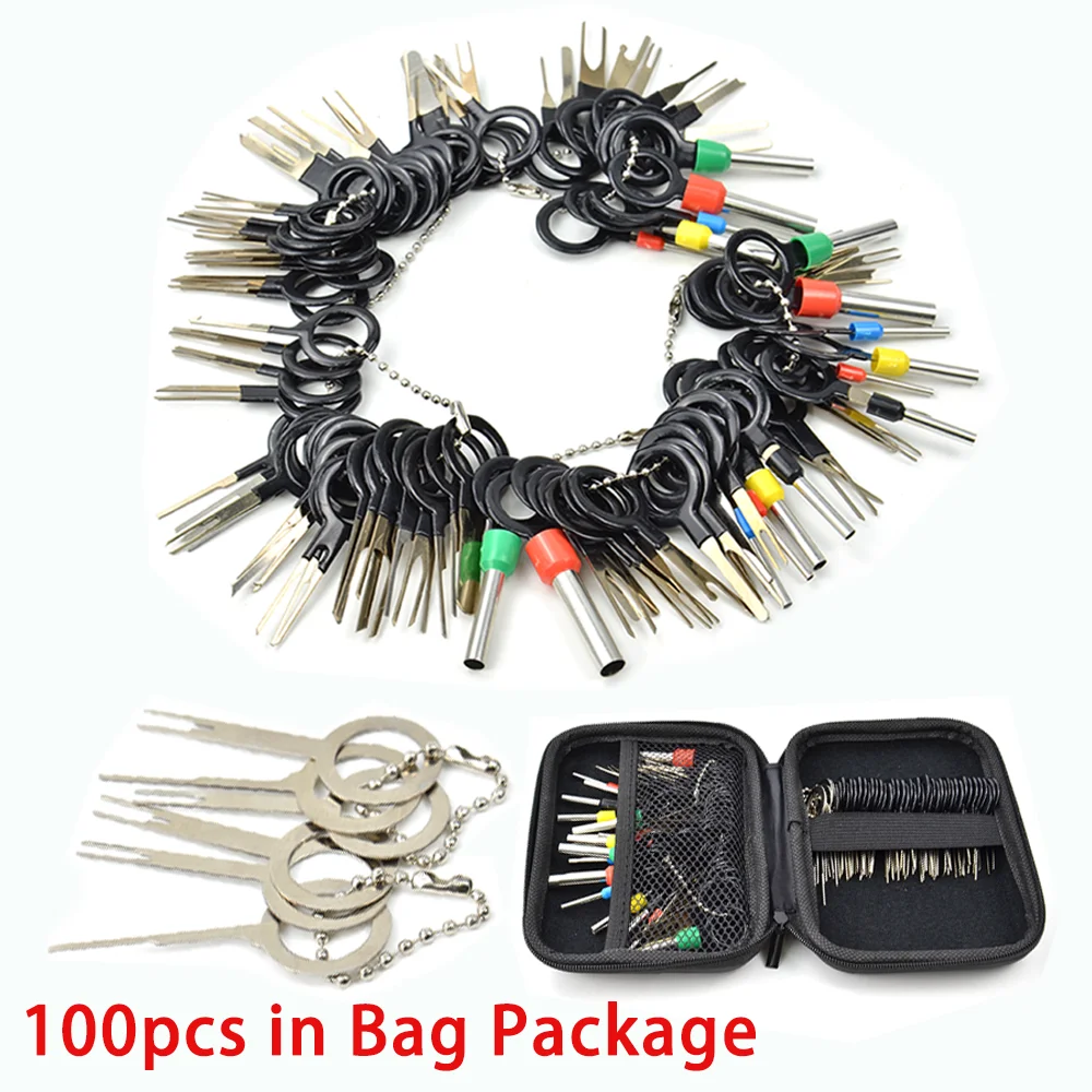 Hot Selling 100pcs Puller Tool Motorist Wires Pin Automotive Stylus Tooling Set Car Terminals RemovalAuto DisassemblyTooling