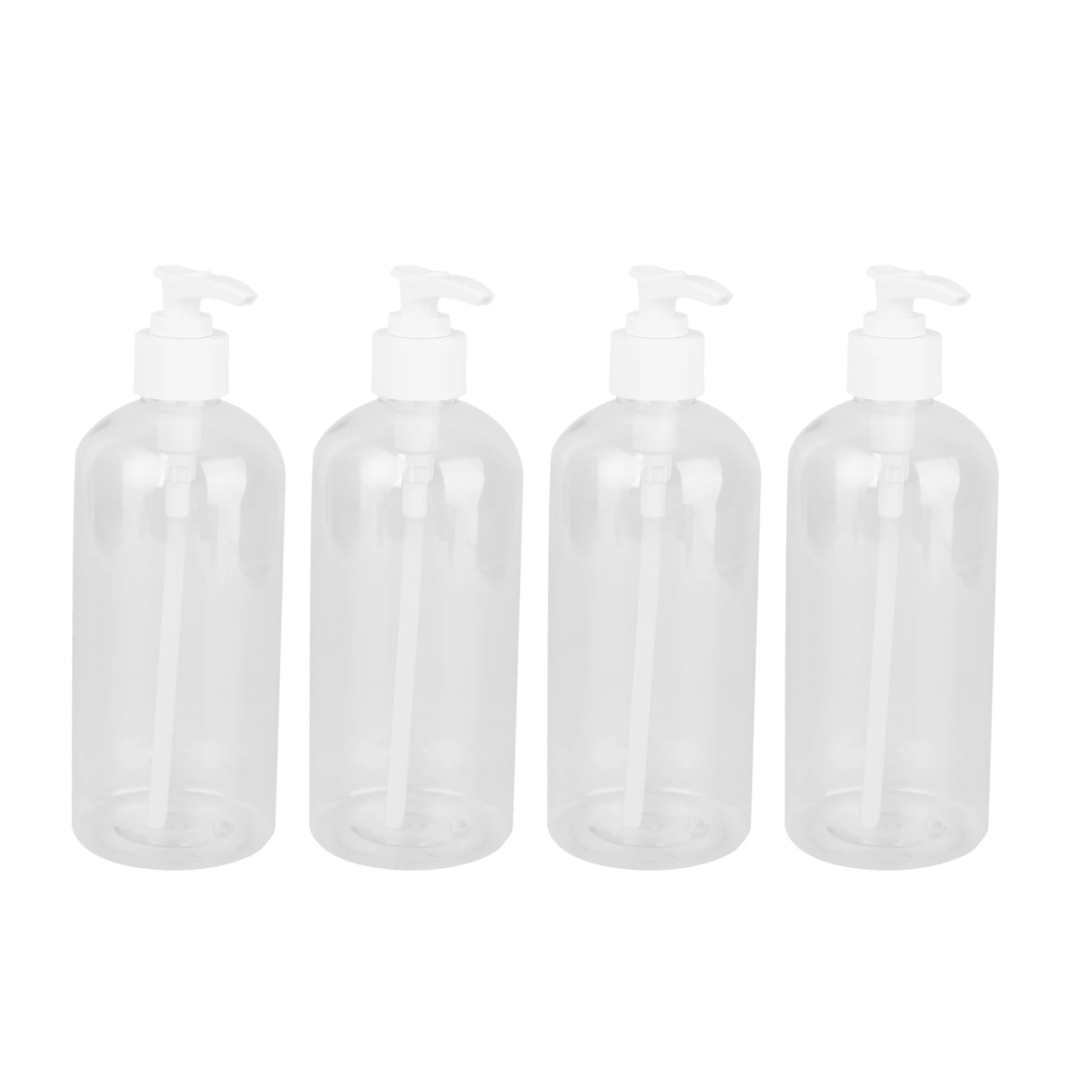 

4PCS Empty for Lotion Shampoo Clear Empty Pump Bottle Travel Leakproof PET PP Small Long Pump Dispensers Straw