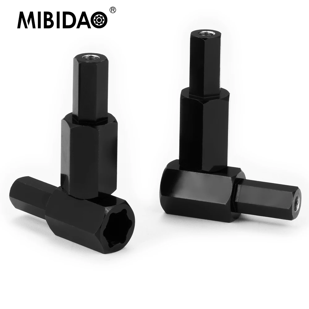 MIBIDAO 4 Stuks 5mm Aluminium + 12.5mm Uitgebreide Adapters Conversie voor WPL C34 C24 1/16 RC Auto upgrade Onderdelen