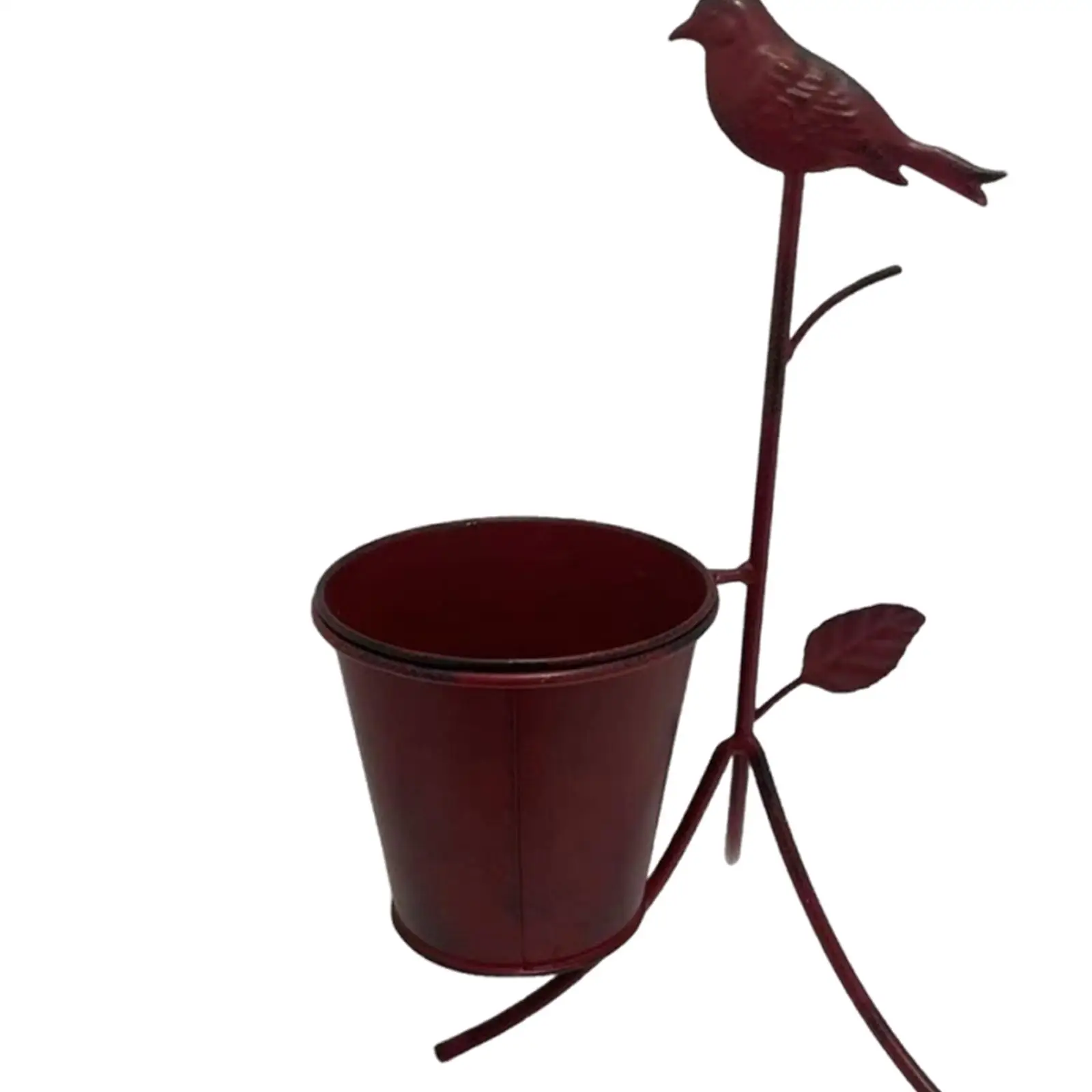Outdoor Metal Flowerpot Holder Patio Planter Stand Solid Iron Plant Container for Garden Balcony Decor
