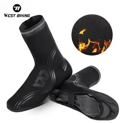 WEST BIKING Cycling Boots Shoes Cover Winter Warm Motorcycle Thermal Hiking Shoes Protector Windproof Waterproof Thick Overshoes