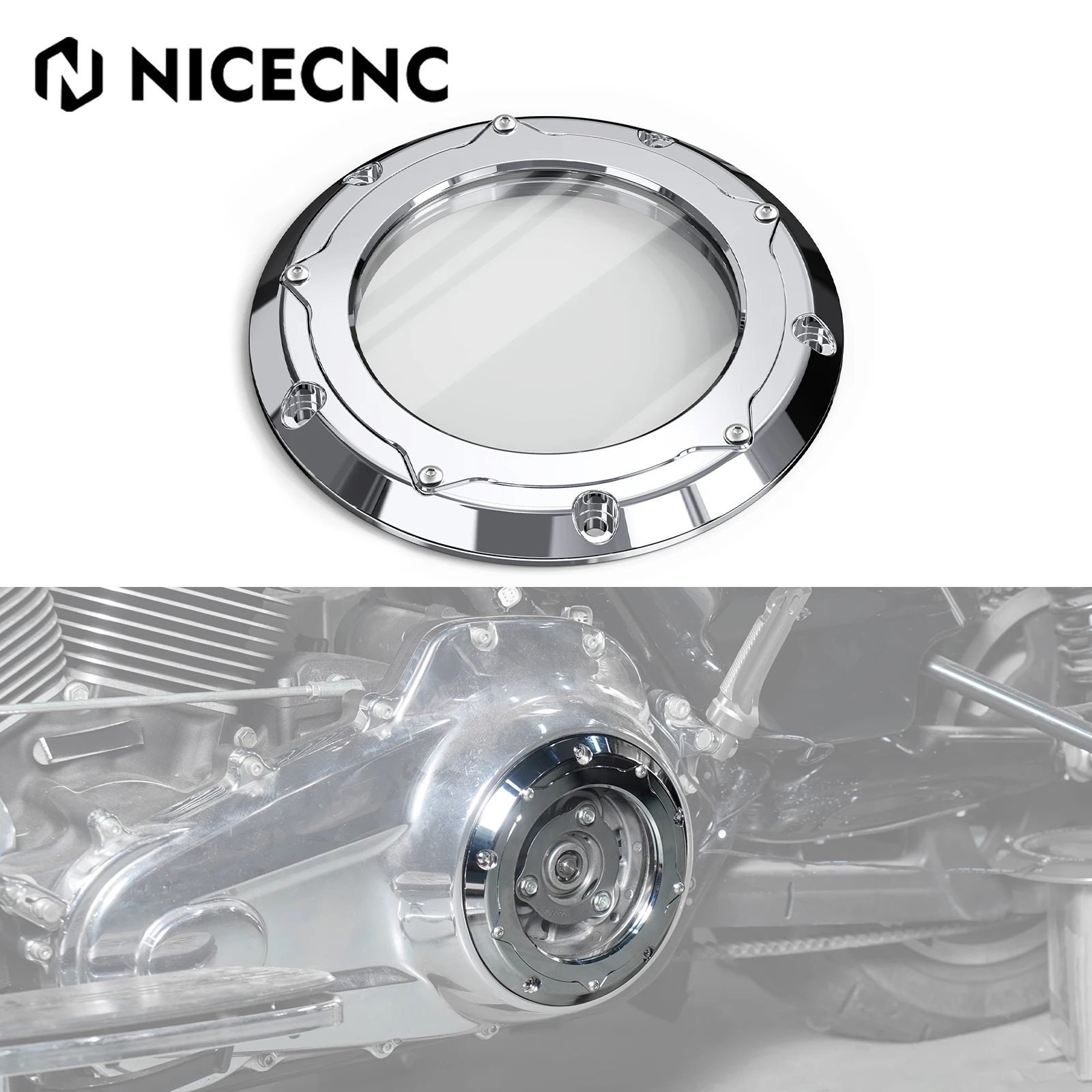 

For Harley Street Glide FLHX 2016-2024 Derby Clutch Cover Road King FLHR 2016-2022 Road Glide FLTRX 2016-24 Ultra Limited FLHTK
