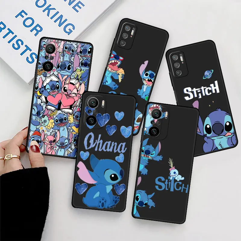 Angie Stitch Case For Xiaomi Redmi Note 11 9S 10 9 8 7 9A 9C 9i K40 8T 10C 9T K50 Silicone Phone Shell