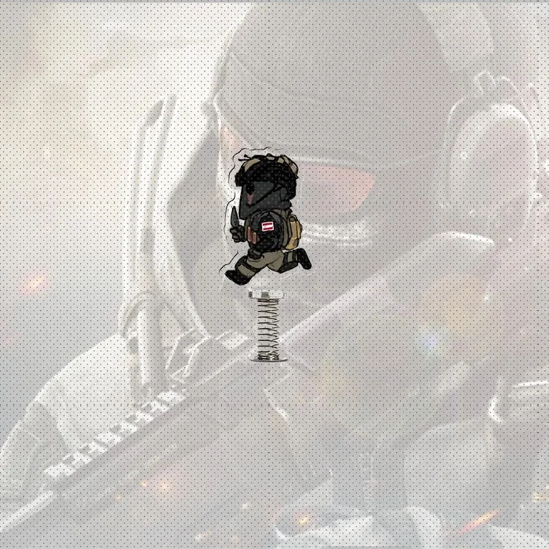 لعبة Call of Duty المتنقلة جندي محيطي من الأكريليك موسيقى الروك الربيعية Q نسخة سيارة بشرية تهز زخرفة سطح المكتب