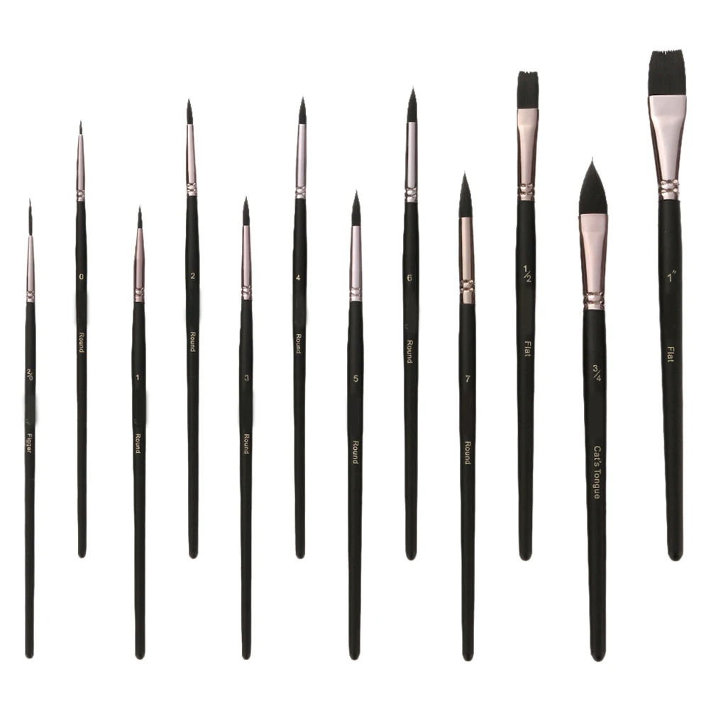 12 Pcs Color Multi-head Watercolor Brush Pen Gouache Pens Washable Paint Brushes