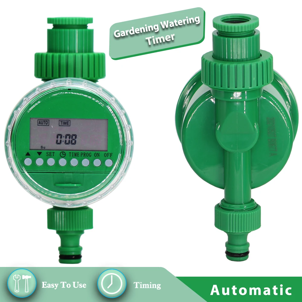 Garden Automatic Watering Timer Irrigation Controller LCD Programmable Family Lawn Hose Faucet Auto And Manual Mode Sprinklers