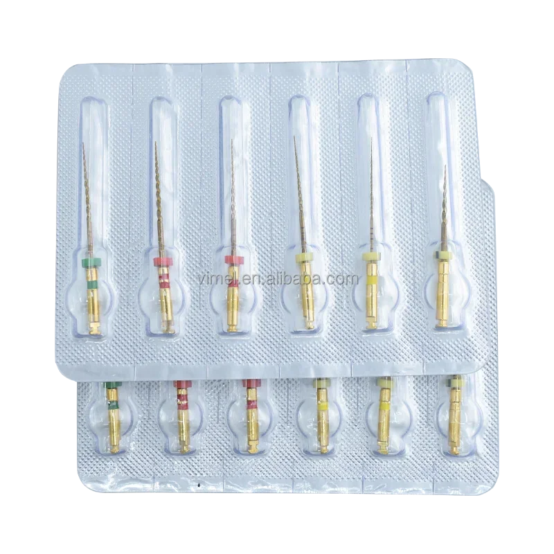 Dentals Materials Heat Activated Niti Gold Flexible File Root Treatment Rotating Gold File Dentals Tools Pulp File