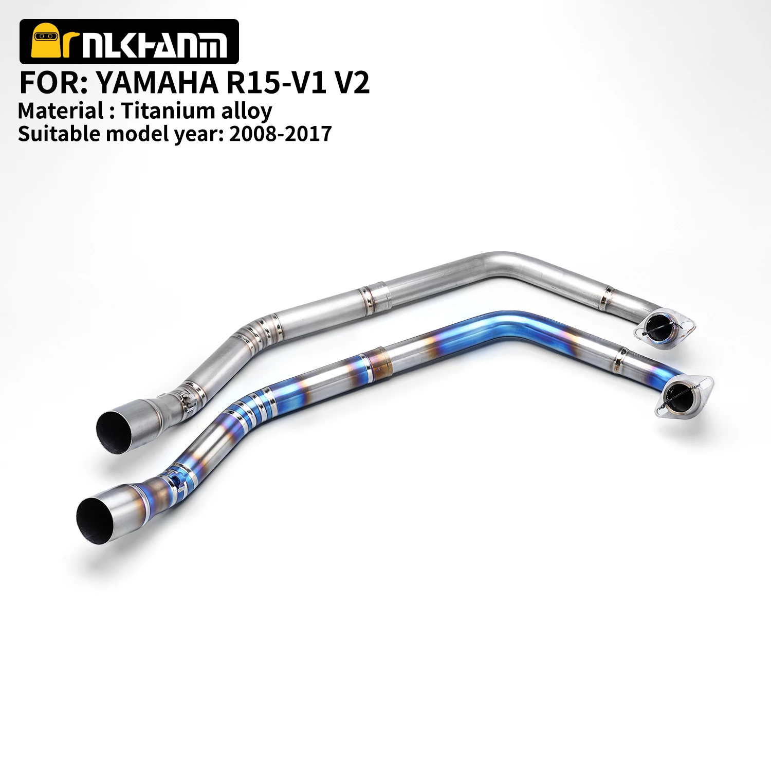 

Motorcycle Full Exhaust Escape System Modifed Ti. alloy Middle Link Pipe Slip On For YZF R15 MT-15 MT15 V1 V2 mt125 08-17