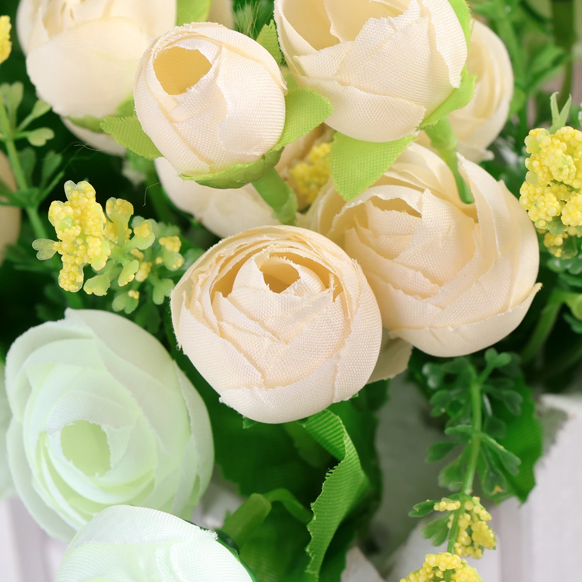 

Timber Fence Artificial Flowers Cloth Flower Arrangements 16cm Home Decor White Elegant Attractive Relaxing Eyes
