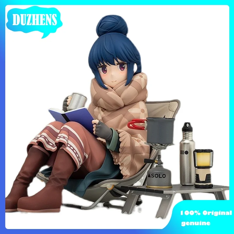 

100% Original:Anime Yuru Camp Shima Rin camping outfit 1/7 PVC Action Figure Anime Figure Model Toys Figure Collection Doll Gift