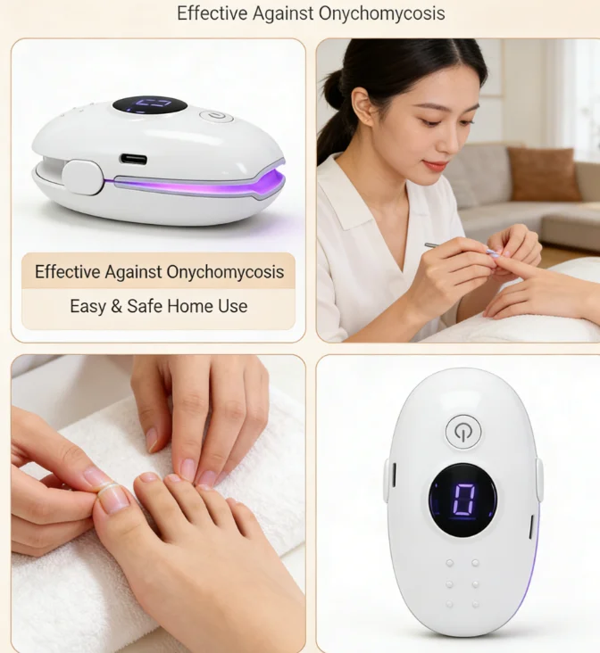 

Высокоэффективное средство для удаления грибка ногтей – лазер 905 нм + синий/красный/УФ-свет, глубоко уничтожает грибок, способствует здоровому восстановлению ногтей.