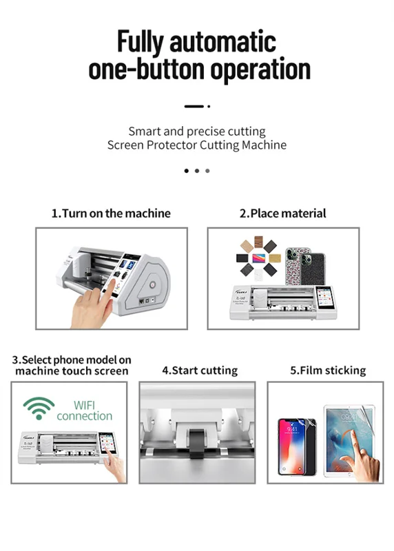 TL-168plus 12.9 inch Phone TPU Hydrogel Screen Protector Film Die Intelligent Screen Protector Cutting Hydrogel Film Machine