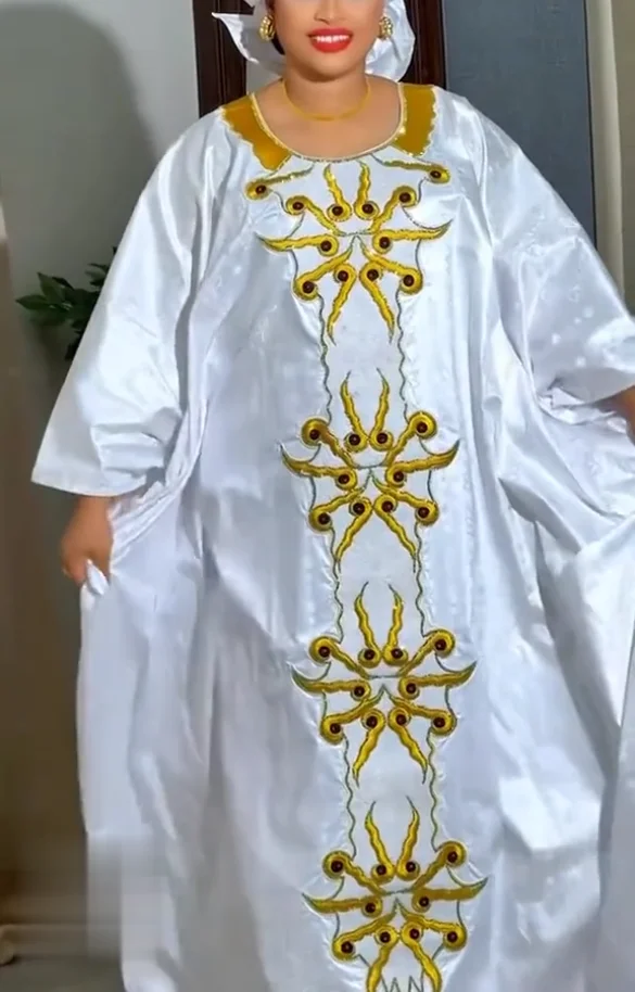 Traje Tradicional Nigeriano H&D para Mujer, Vestidos Bordados Turcos, Vestidos de Iglesia en Oferta, Vestidos Africanos para Mujer