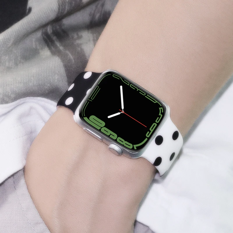 Silicone Painted Band For Apple Watch 42mm 38mm Bracelet Strap For Apple Watch Band Ultra 2 49mm 45mm 41mm 40mm 44mm 9 SE 6 7 8